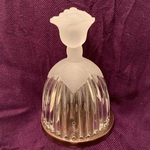 Vintage Crystal Rose Happy Birthday Bell, EUC